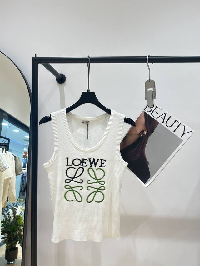 Loew* 2024夏季新款背心，撞色刺绣经典品牌logo，超级显白，Sml