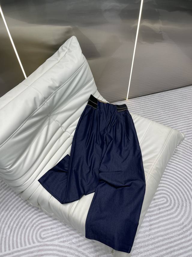 Miumi 新款长裤24Ss夏季新款上新 天丝棉经典百搭永不过时高克重 重磅水洗品质提升 上身超舒服 Sml