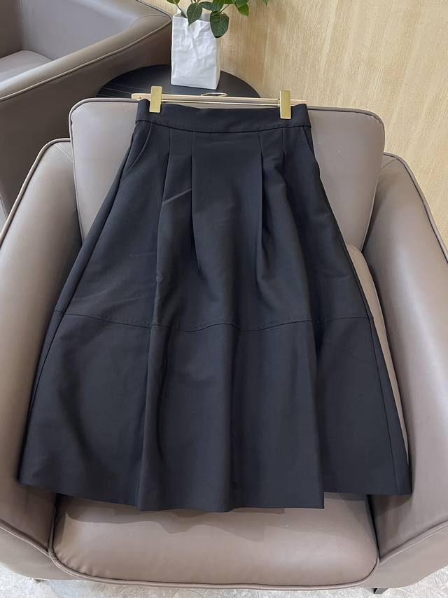 Kz001#X新款半裙 Max 明线车边 松紧腰 长半裙 立体感超好搭配的款 驼色 黑色 米白 36 38 40 42