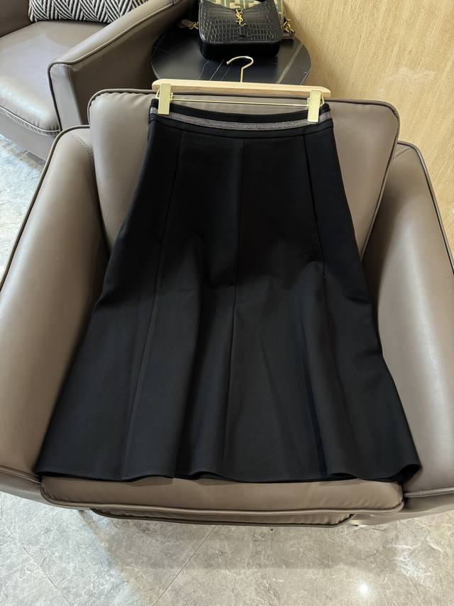 Kz003#新款半裙 Bc 链条设计 经典款 长半裙 黑色smlxl