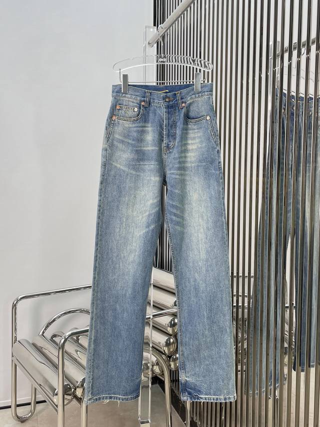 新款！最新sl New 洗水直筒牛仔裤法棍裤。尺码:Sml。 。