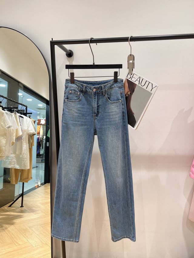 Acne 2024夏季新款窄版直筒裤，官网在售，无弹，背面口袋装色元素，Smlxl