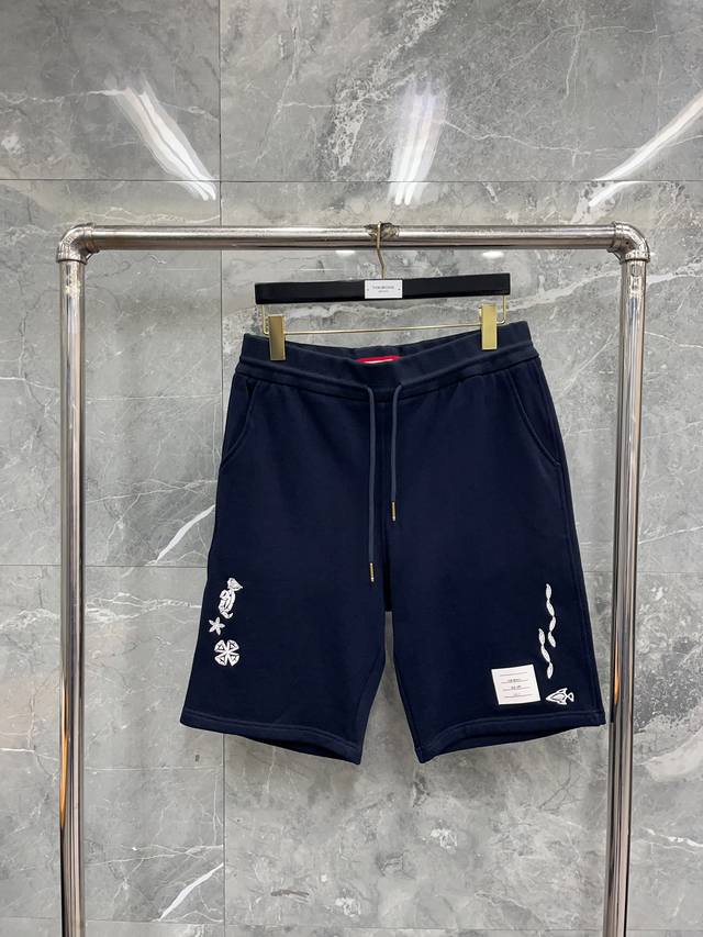 最高品质tb 24Ss海洋系列刺绣短裤 Zg同款最新面料与版型，轻柔透气，肌理感强。 尺码：1-4码