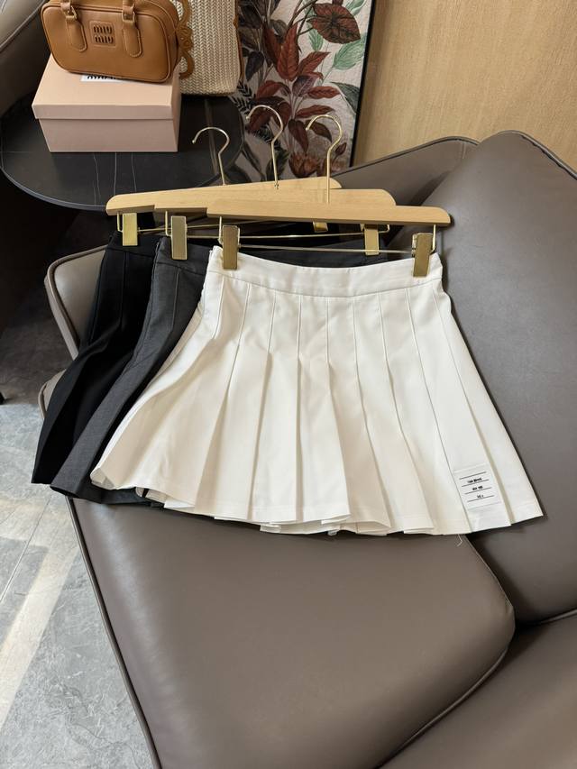 Ju013#新款半裙 Tb 压褶半裙 超级百搭款 白标系列 灰色 黑色 白色 Smlxl