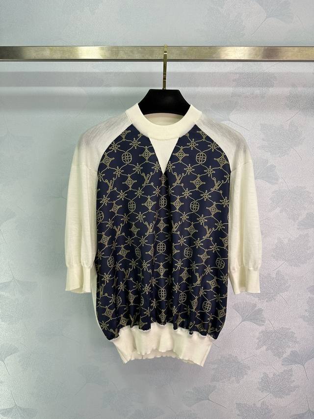 Louis Vuitto*夏季新款老花字母针织衫 满满的工艺感会回头率超级高酷炫十足 1色3码sml。