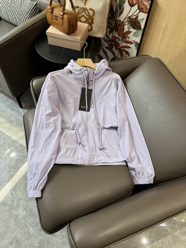 Dh990#新款外套 Lulu Lemo 长袖 防晒皮肤衣 外套 灰色 紫色 白色 2-4-6-8码