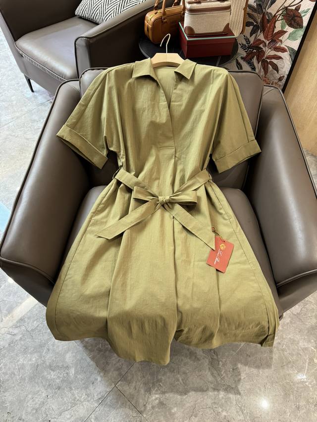 My025#新款亚麻连衣裙 Lp 显瘦短袖宽松锦纶 12% 亚麻连衣裙 白色 绿色 橙色 Ml