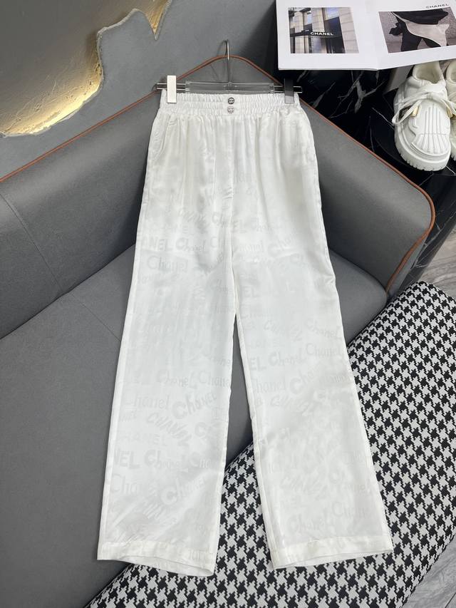 Chane* 24Ss夏季新款直筒裤 字母提花面料 版型超好 两色三码sml