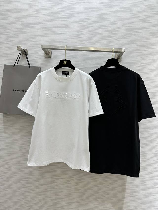Balenciag2Ss重工贴布刺绣t恤 宽松版 高品质定制 现货首发size：Xs S M L
