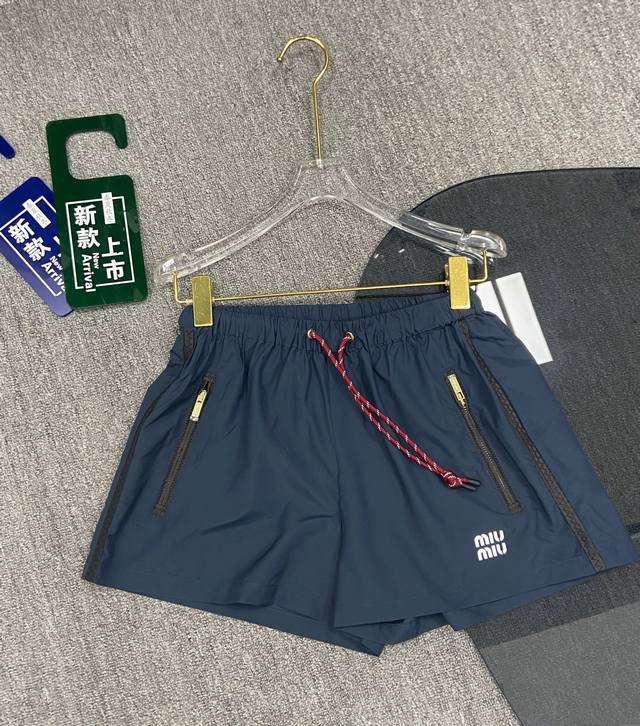 Miu 家小众设计24夏季新款休闲短裤 运动休闲 时尚百搭 单色sml