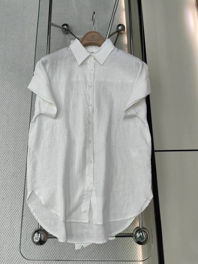 拉夫24Ss短袖亚麻衬衫 这个夏天不拥有一件真的太遗憾啦，100％天然亚麻面料，吸汗排湿，舒适透气，夏天防晒又凉快，简直就是行走的空调房～